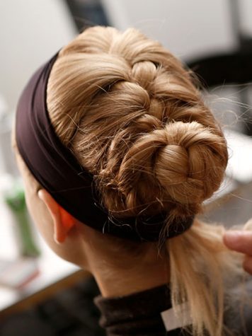 Try a braided banded bun for a fresh look this summer. (Photo courtesy of Allure.com)