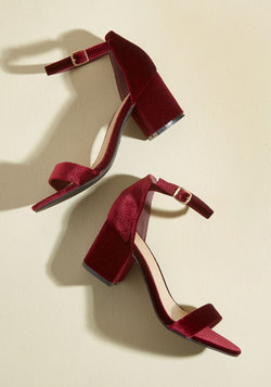 Have the Upper Grande Velvet Heel in Burgundy $39.99 only at www.Modcloth.com